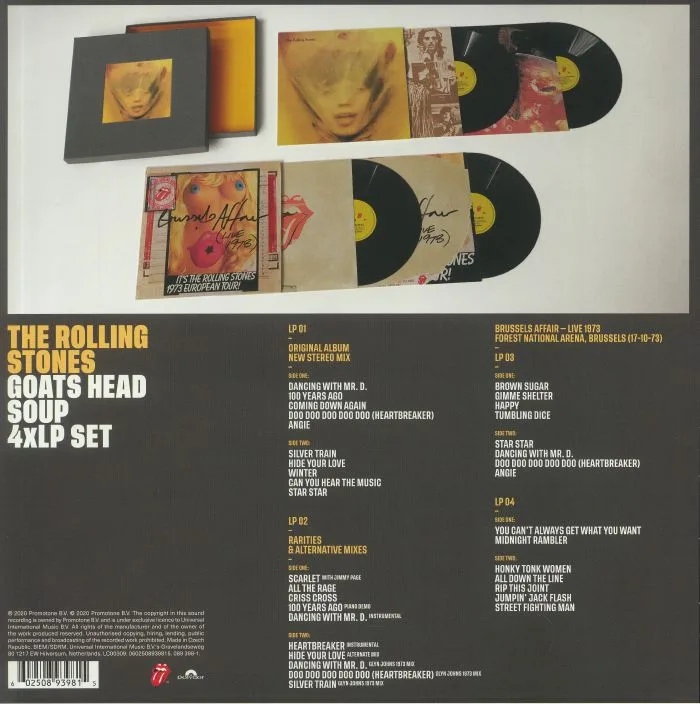 Back cover — The ROLLING STONES — Goats Head Soup (Super Deluxe Edition)
