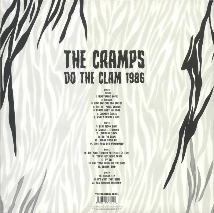 Обратная сторона обложки — The CRAMPS — Do The Clam 1986