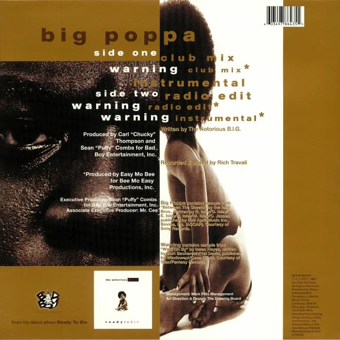 Обратная сторона обложки — The NOTORIOUS BIG — Big Poppa