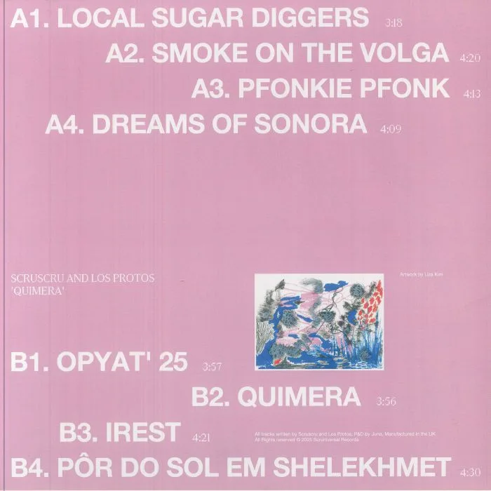 Back cover — SCRUSCRU / LOS PROTOS — Quimera LP