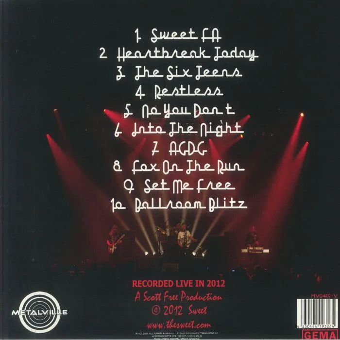 Back cover — SWEET — Sweet Fanny Adams Revisited