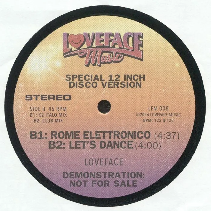 Обратная сторона обложки — LOVEFACE — De Mixes Vol 8