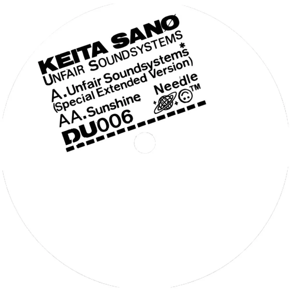 Лицевая сторона обложки — KEITA SANO — UNFAIR SOUNDSYSTEMS EP