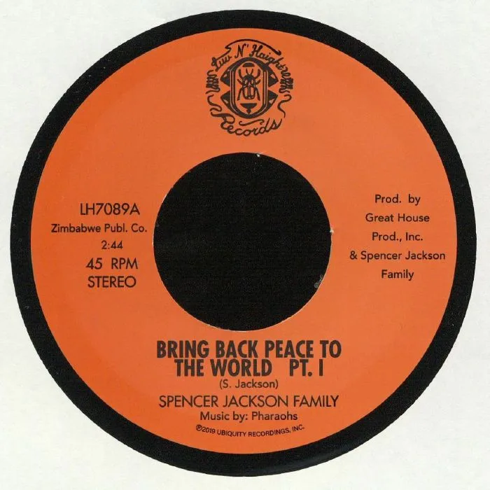 Лицевая сторона обложки — SPENCER JACKSON FAMILY — Bring Back Peace To The World (reissue)