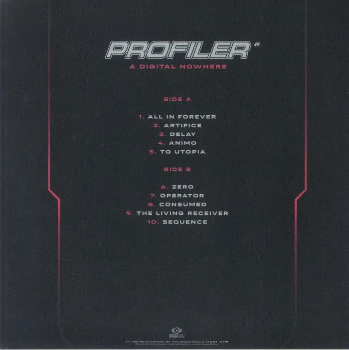 Back cover — PROFILER — A Digital Nowhere