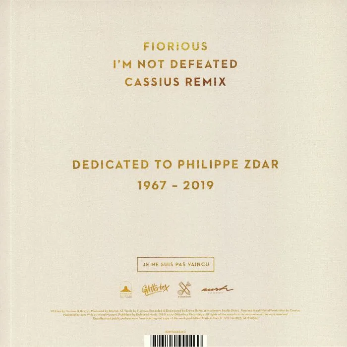 Обратная сторона обложки — FIORIOUS — I'm Not Defeated (Cassius Remix)