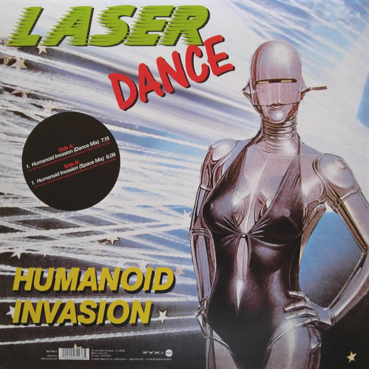 Обратная сторона обложки — LASERDANCE — Humanoid Invasion (Digital Remix)