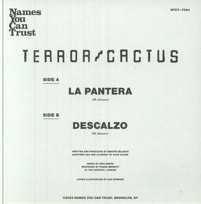 Обратная сторона обложки — TERROR CACTUS — La Pantera