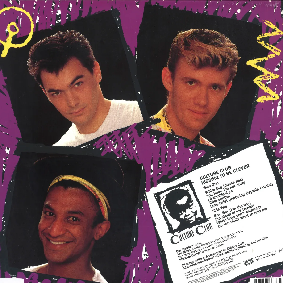 Обратная сторона обложки — Culture Club — Kissing To Be Clever LP