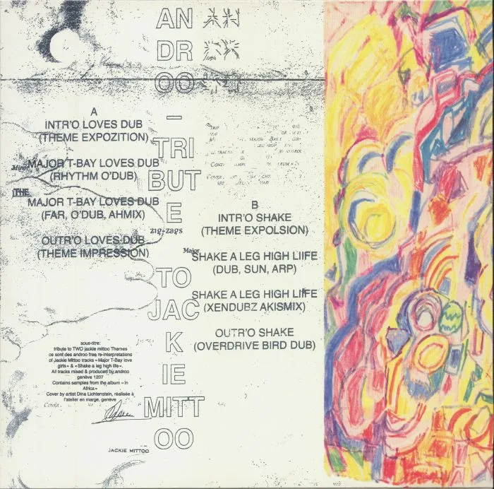 Back cover — ANDROO — Tribute To Jackie Mittoo