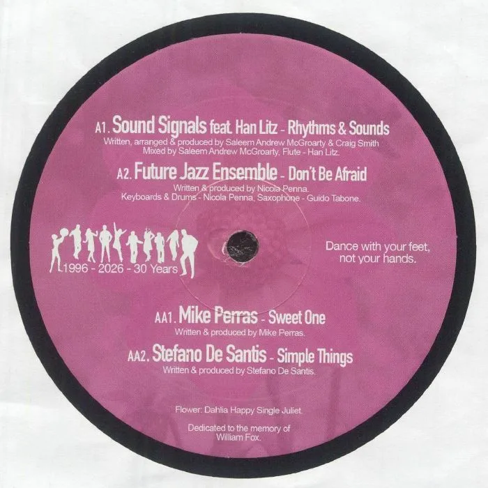 Обратная сторона обложки — SOUND SIGNALS / FUTURE JAZZ ENSEMBLE / MIKE PERRAS / STEFANO DE SANTIS — Frisson EP Part 1