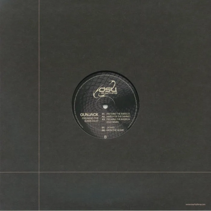 Back cover — GUNJACK / CULT — Freaking The Bubbles EP