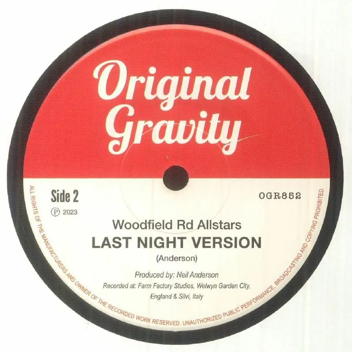 Back cover — JUNIOR DELL & THE D LITES / WOODFIELD RD ALLSTARS — Last Night Reggay