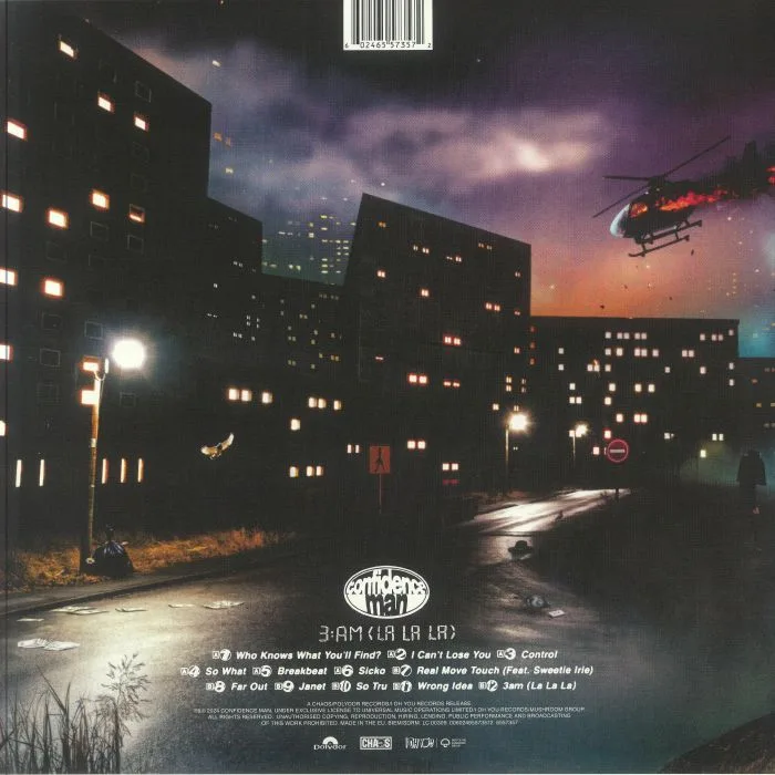 Back cover — CONFIDENCE MAN — 3am (La La La)