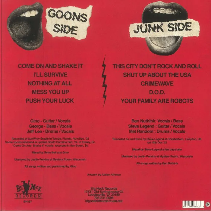 Обратная сторона обложки — GINO & THE GOONS / CHINESE JUNK — Talk Trash With