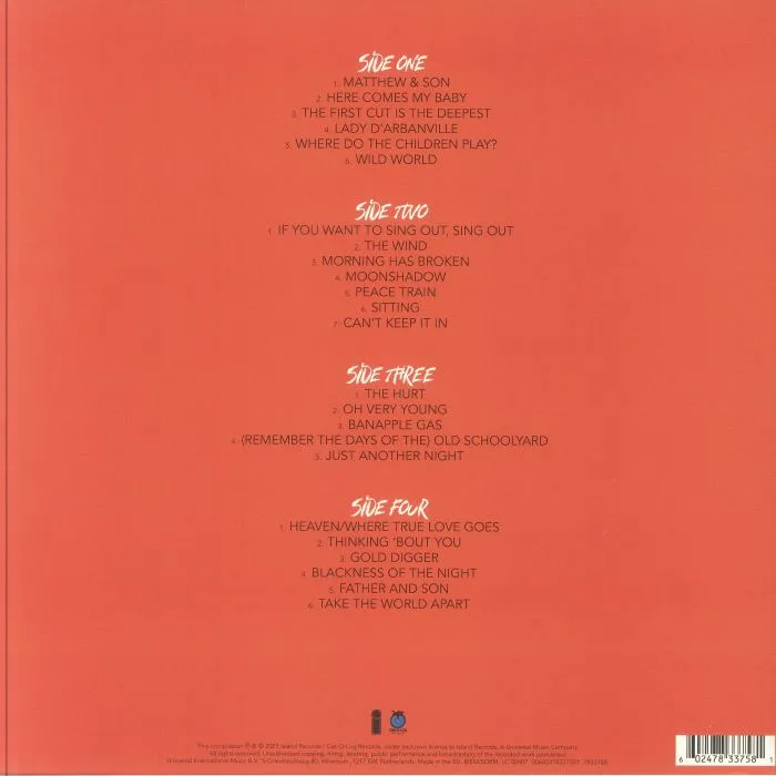 Back cover — YUSUF / CAT STEVENS — On The Road To Findout: Greatest Hits