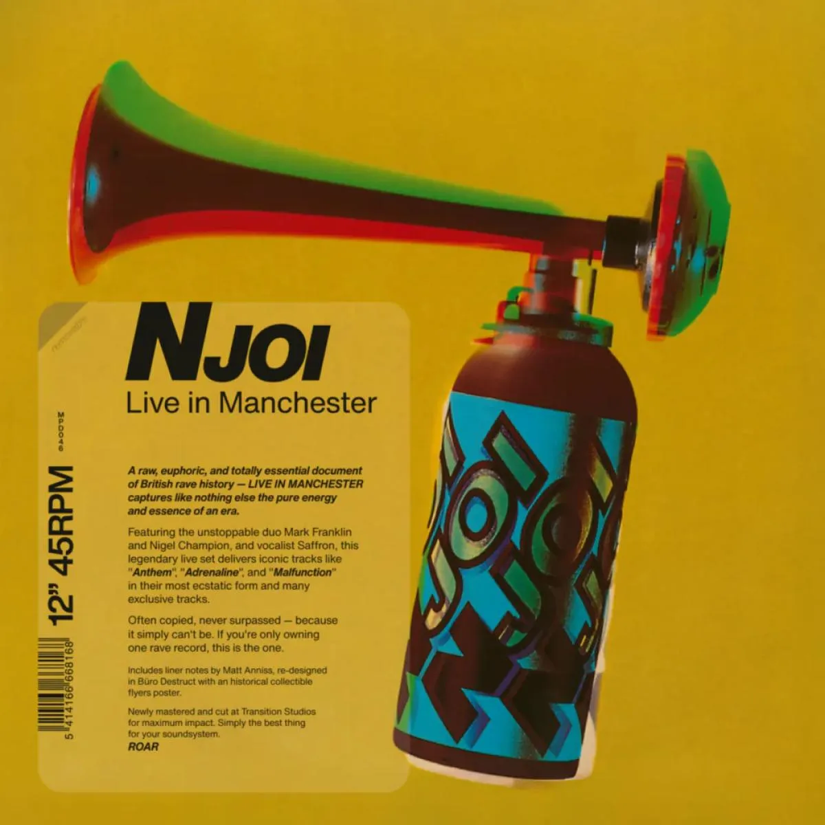 Обратная сторона обложки — N-JOI — LIVE IN MANCHESTER LP