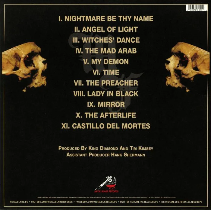 Back cover — MERCYFUL FATE — Time