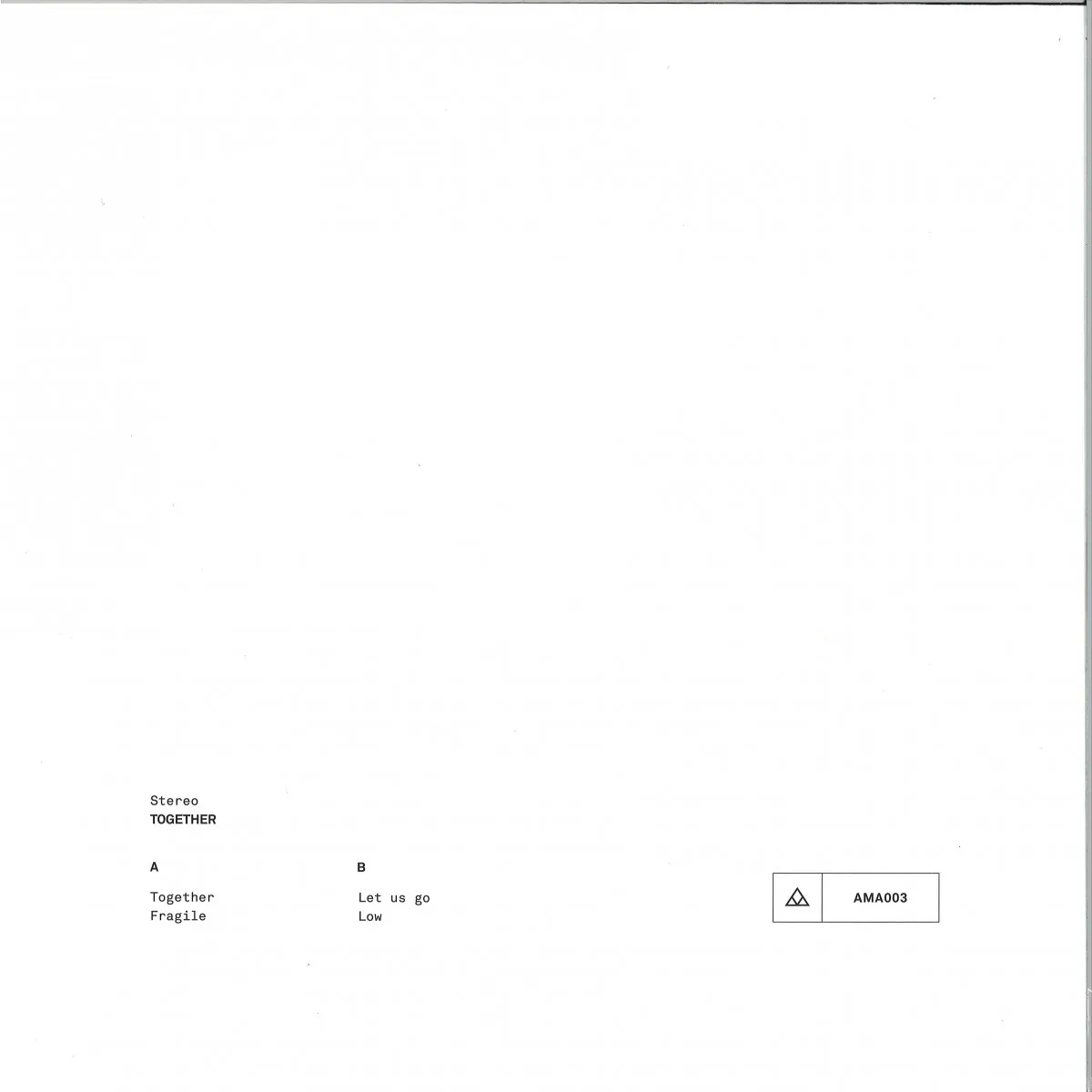 Back cover — Stefano Stereo — Together EP