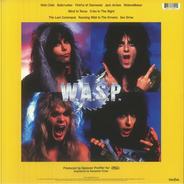 Back cover — WASP — The Last Command (reissue)