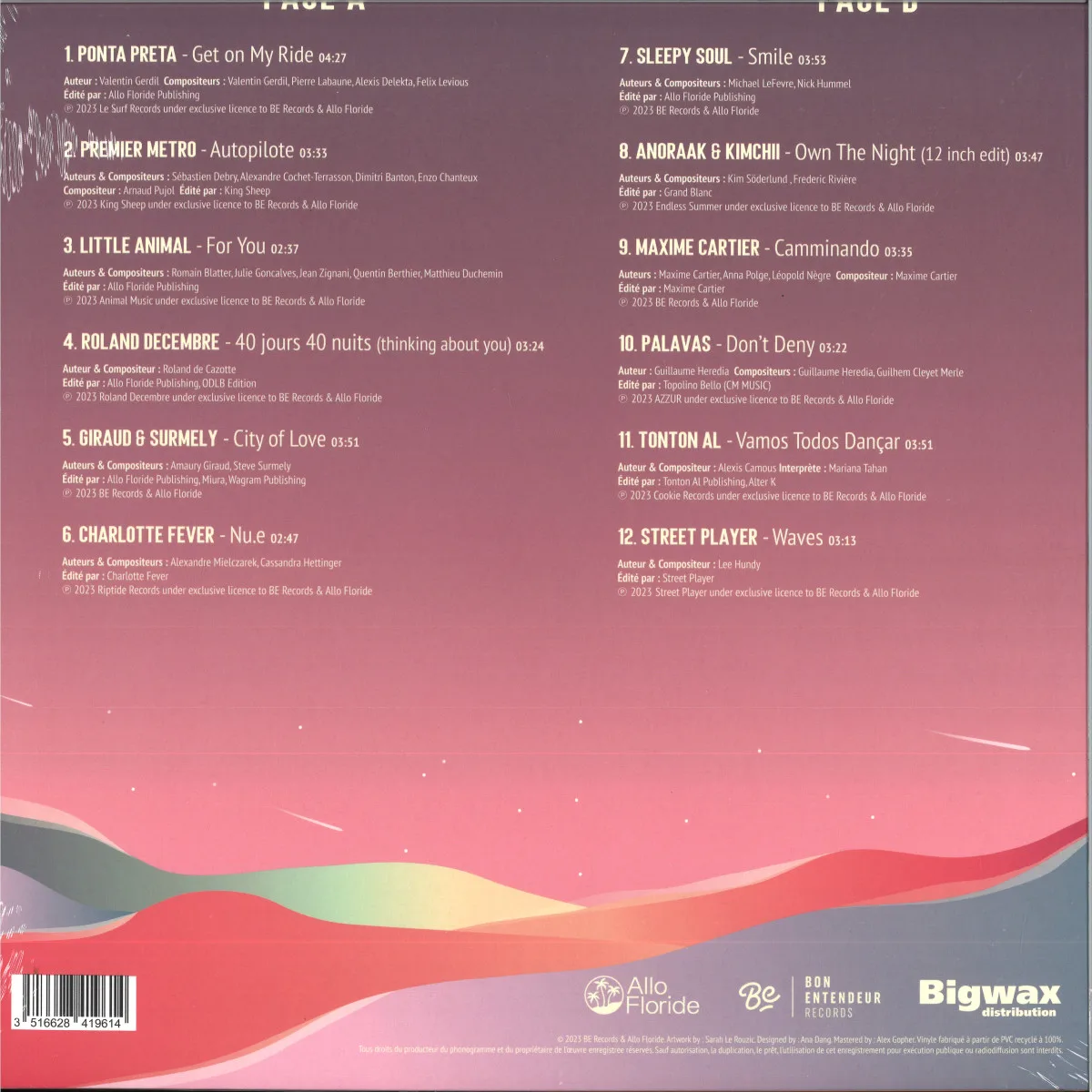 Back cover — Various — Compilation 003 - Bon Entendeur Records