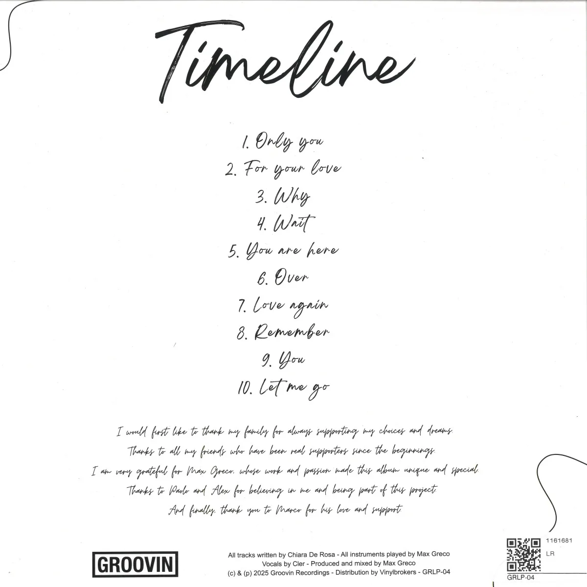 Back cover — Cler — Timeline