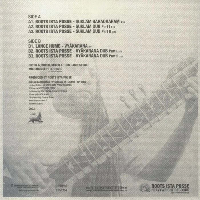 Back cover — ROOTS ISTA POSSE / LANCE HUME — Suklam Baradharam