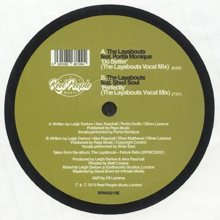 Обратная сторона обложки — The LAYABOUTS — Do Better (reissue)