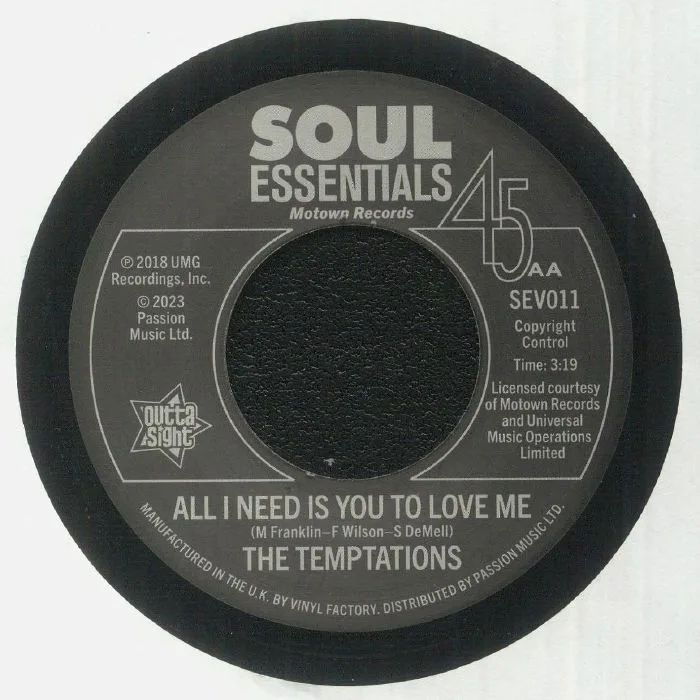 Back cover — Chris CLARK / THE TEMPTATIONS — Whenever I'm Without You