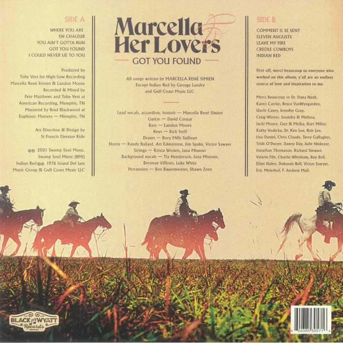 Back cover — MARCELLA & HER LOVERS — Got You Found