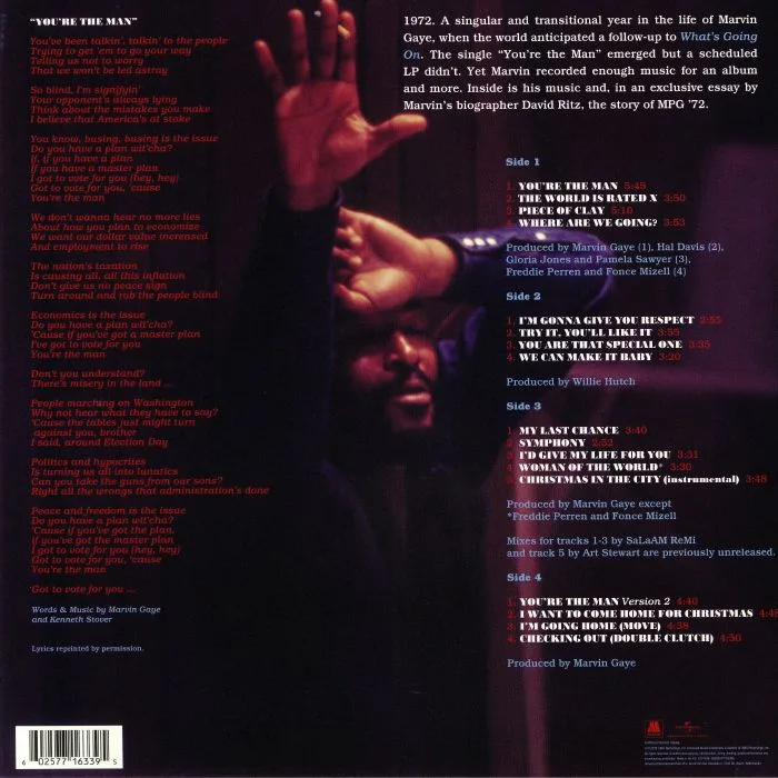 Back cover — Marvin GAYE — You're The Man