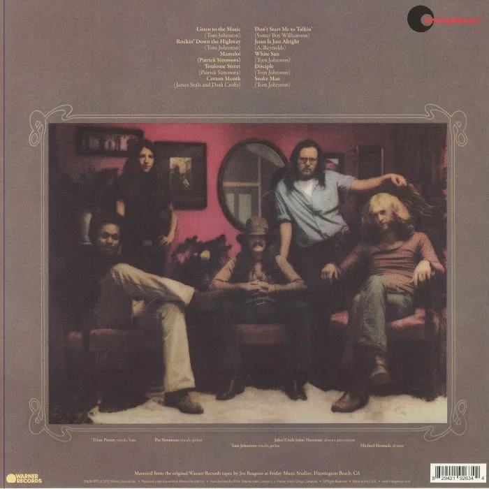 Back cover — The DOOBIE BROTHERS — Toulouse Street