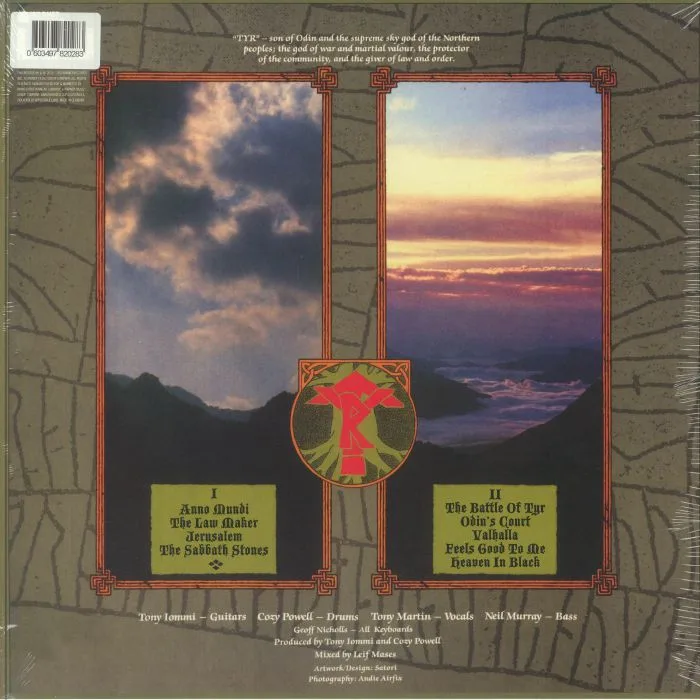 Back cover — BLACK SABBATH — Tyr (remastered)