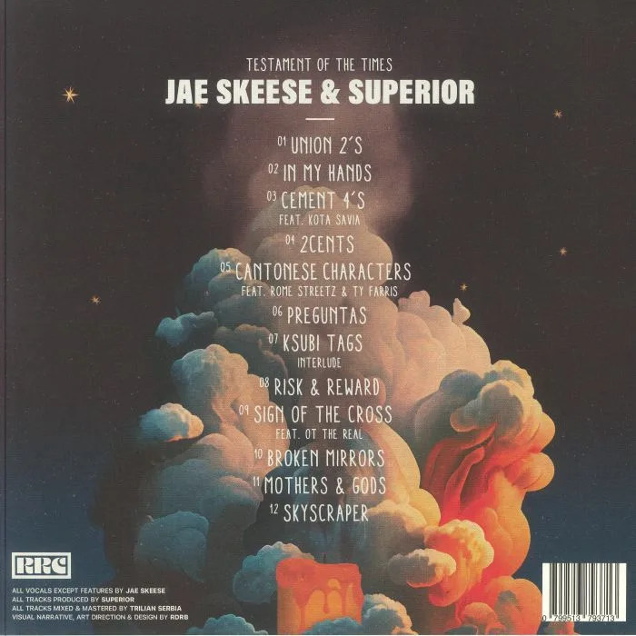Обратная сторона обложки — Jay SKEESE / SUPERIOR — Testament Of The Times