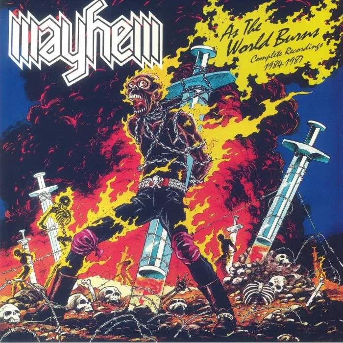 Front cover — MAYHEM — As The World Burns: Complete Recordings 1984-1987