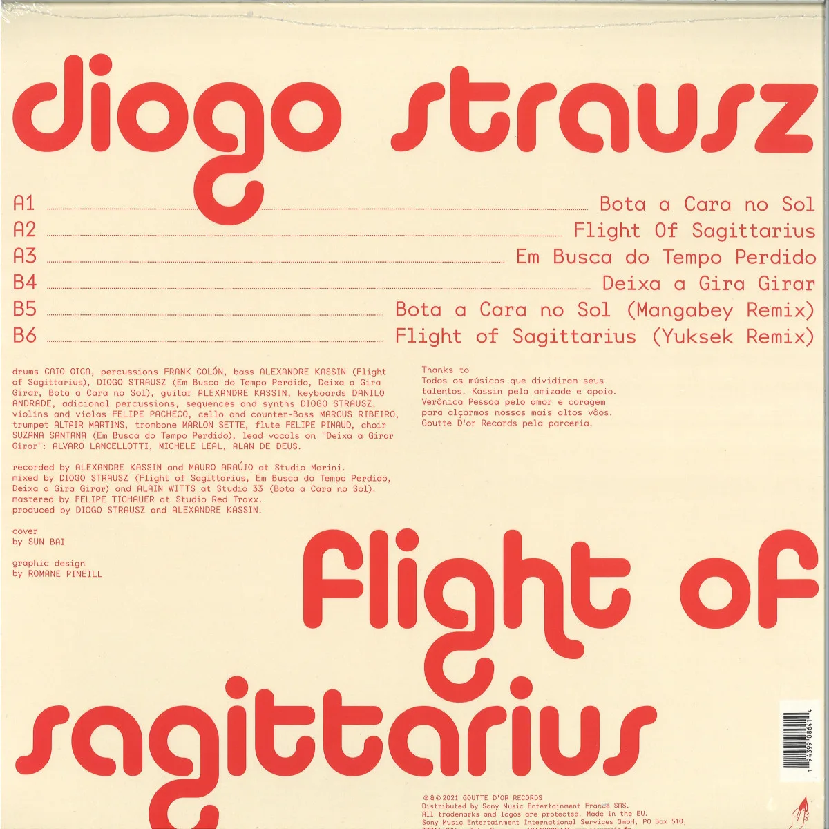 Обратная сторона обложки — Diogo Strausz — Flight Of Sagittarius