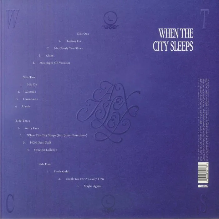 Back cover — Alex ISLEY — When The City Sleeps