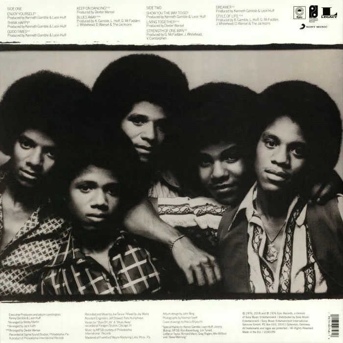 Обратная сторона обложки — The JACKSONS — The Jacksons