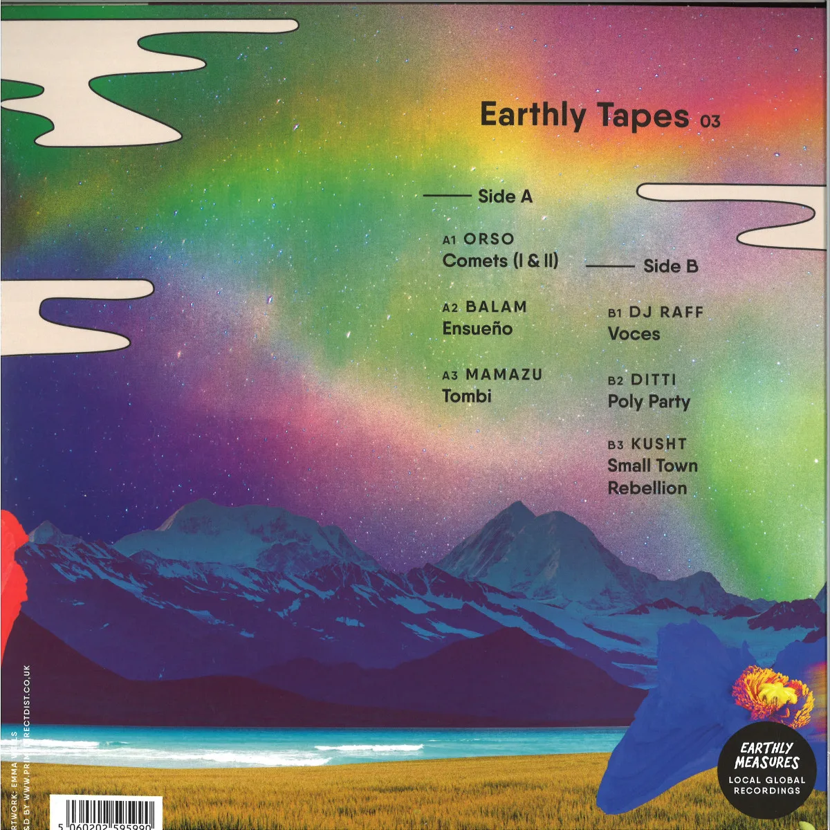 Обратная сторона обложки — Various — Earthly Tapes 03 EP