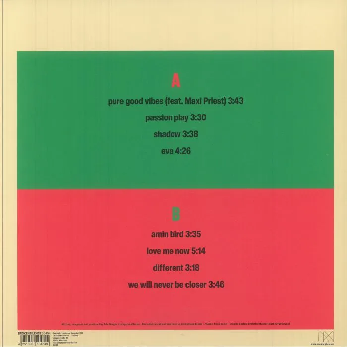 Back cover — Ada MORGHE — Pure Good Vibes