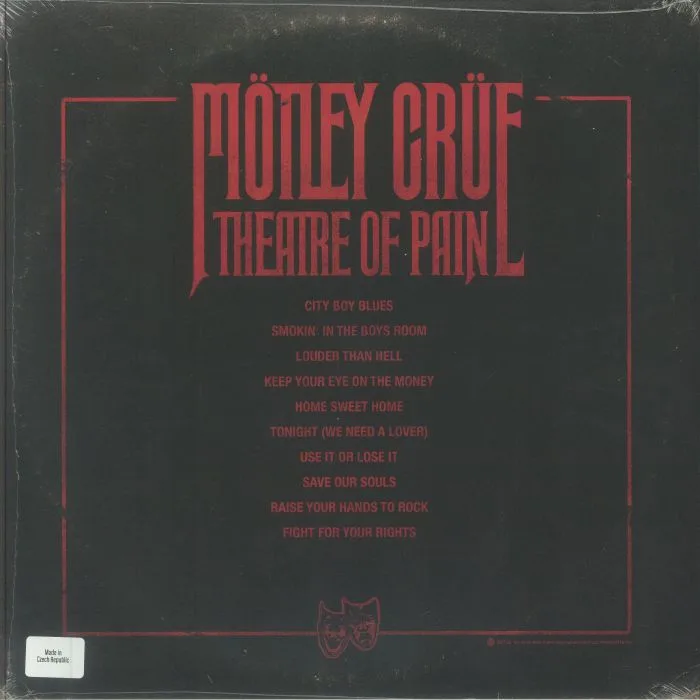Обратная сторона обложки — MOTLEY CRUE — Theatre Of Pain (40th Anniversary Edition)