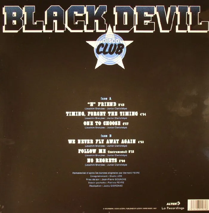 Back cover — BLACK DEVIL — Disco Club (remastered)