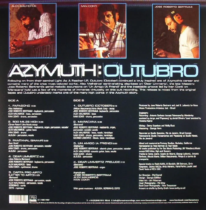 Back cover — AZYMUTH — Outubro