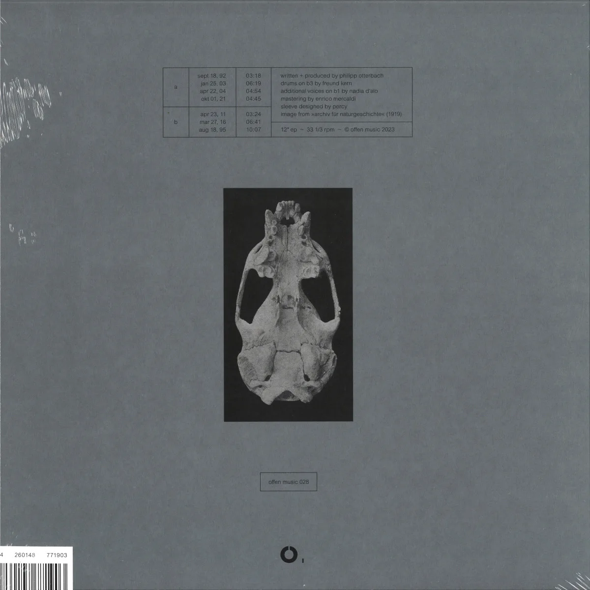 Обратная сторона обложки — PHILIPP OTTERBACH — CORRECT ME IF I AM INCORRECTLY YOU LP