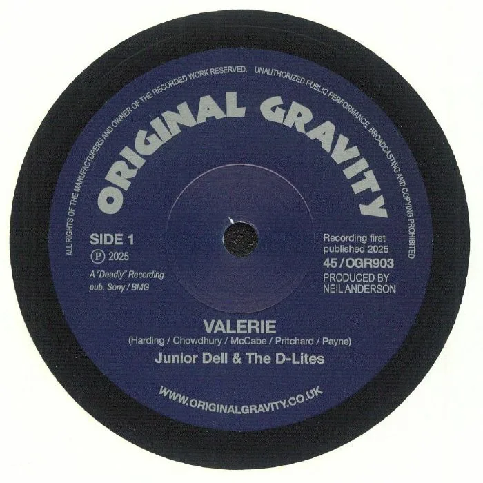 Front cover — JUNIOR DELL & THE D LITES — Valerie