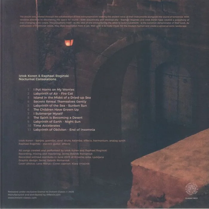 Обратная сторона обложки — Iztok KOREN / RAPHAEL ROGINSKI — Nocturnal Consolations