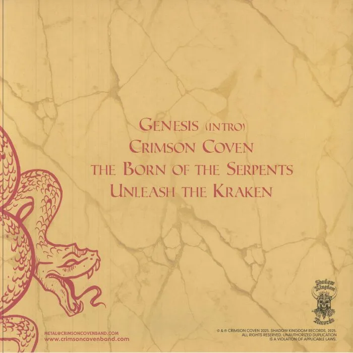 Back cover — CRIMSON COVEN — O: The Genesis