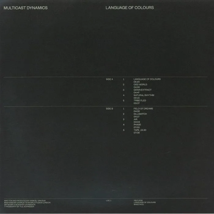 Обратная сторона обложки — Multicast Dynamics — Language of Colours LP