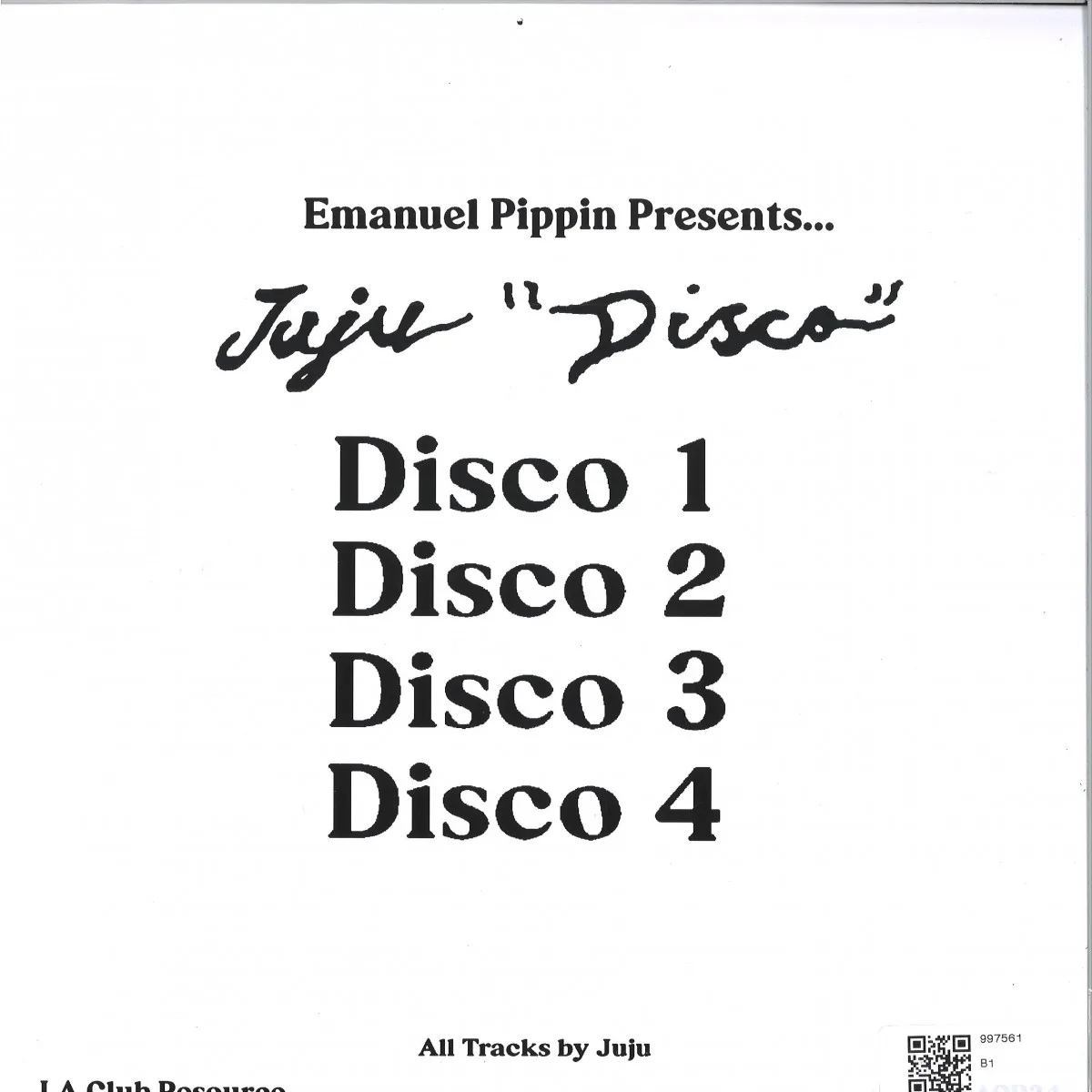 Обратная сторона обложки — Juju — EMANUEL PIPPIN PRESENTS: JUJU "DISCO" EP
