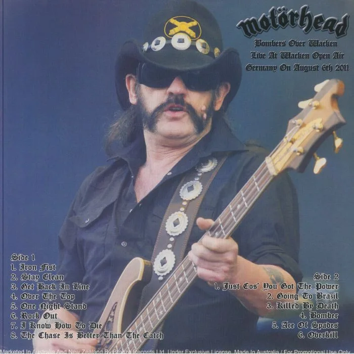 Back cover — MOTORHEAD — Bombers Over Wacken